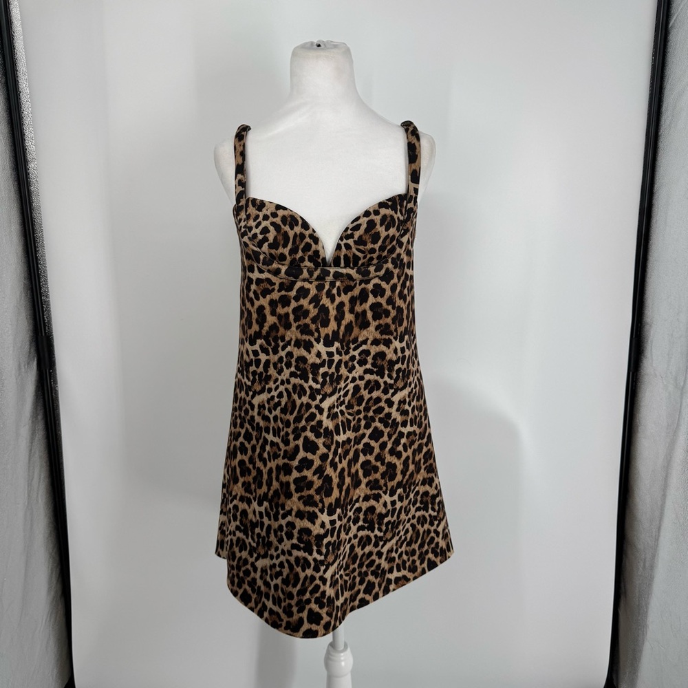 NWT Anthropologie Dhruv Kapoor Leopard Mini Dress - Picture 5 of 12